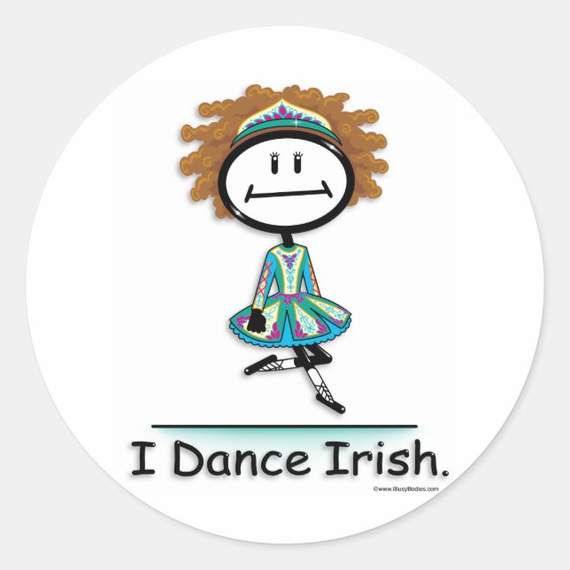 Sticker Rond Danse irlandaise (Devant)