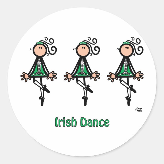 Sticker Rond Danse irlandaise (Devant)