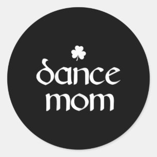 Sticker Rond Danse Maman Shamrock irlandaise Danser des femmes