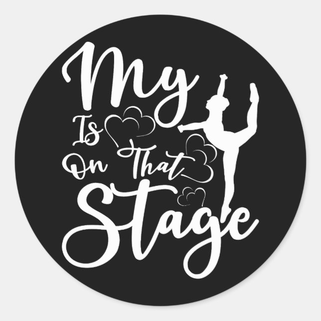 Sticker Rond Danse Maman Tee Mon Coeur Est Sur Cette Scène Danc (Devant)