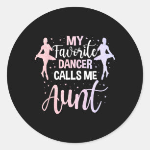 Sticker Rond Danse Tante Mignonne Danser Mes Appels De Danseur 