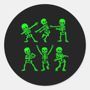 Sticker Rond Danser Skeletons Danser Défi Fille Garçons Enfants