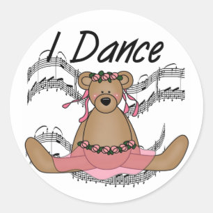 Sticker Rond Danseur classique d'ours