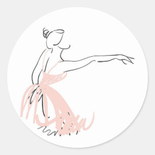 Sticker Rond Danseur de ballet Ballerina