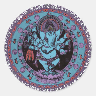 Sticker Rond Danseur de Ganesh