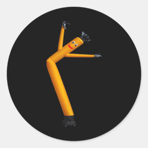 Sticker Rond Danseur de l'air amusant Danser cadeau Wackable In