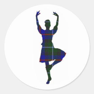 Sticker Rond Danseur des montagnes écossais