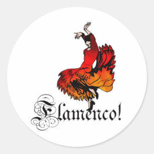 Sticker Rond Danseur flamenco