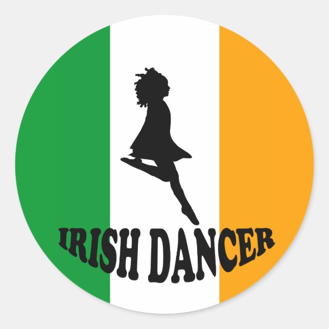 Sticker Rond Danseur irlandais (Devant)