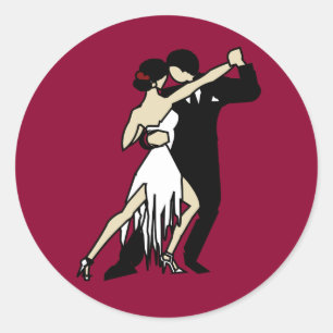 Sticker Rond Danseurs de tango