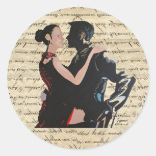 Sticker Rond Danseurs de tango