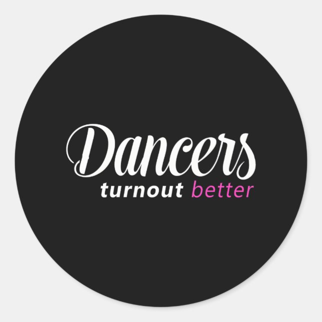 Sticker Rond Danseurs Sortent Meilleures Danse De Ballet (Devant)