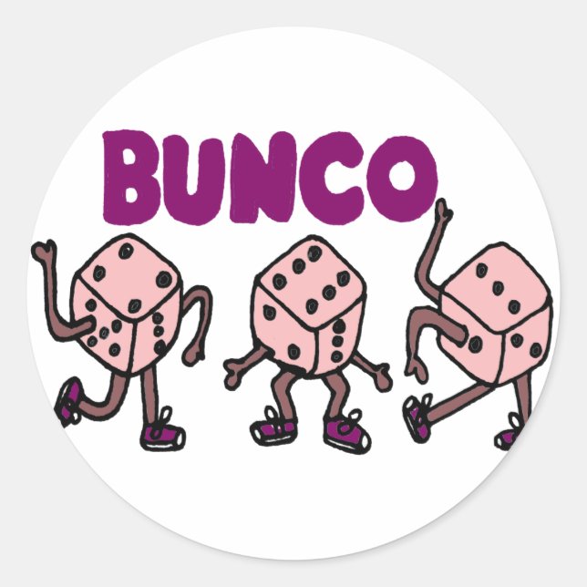 Sticker Rond Danseuse Dancing Bunco Dice (Devant)