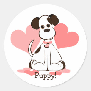 Sticker Rond Daphné le chien adopté