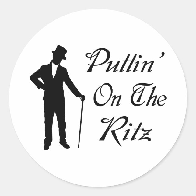 Sticker Rond Dapper Man Puttin Sur Le Ritz (Devant)