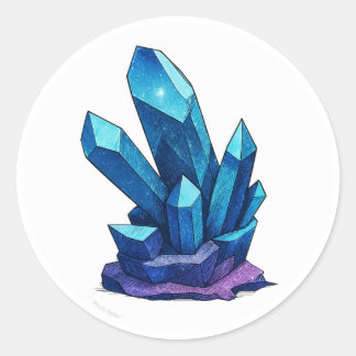 Sticker Rond Dark Galaxy Crystal 