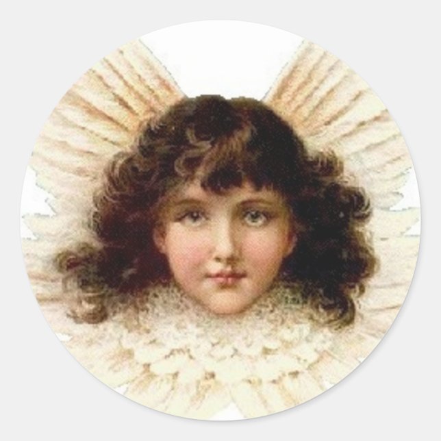 Sticker Rond Dark Haired Angel (Devant)