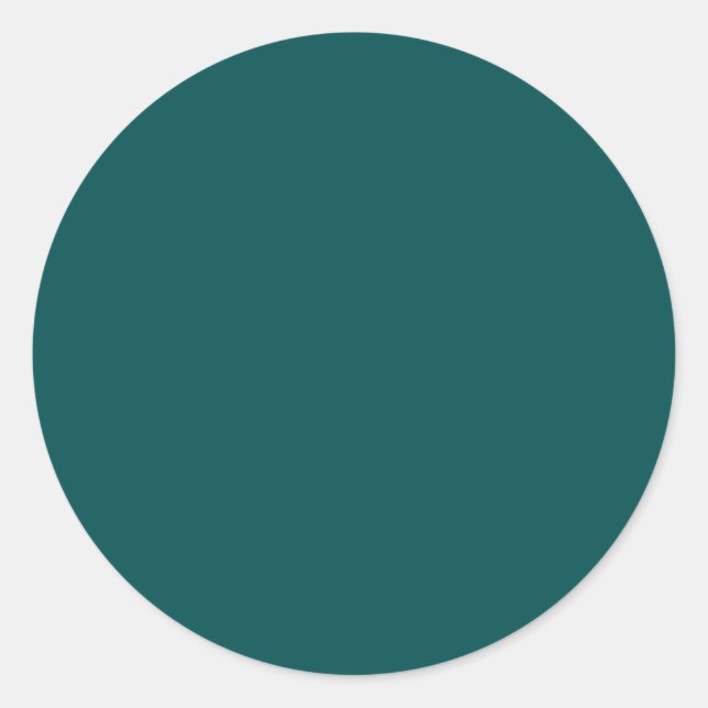 Sticker Rond Dark Teal Solid Color (Devant)