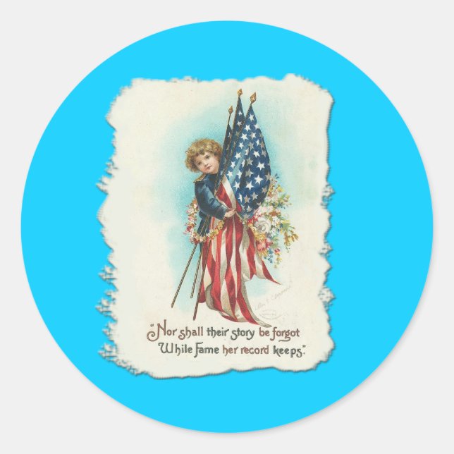 Sticker Rond Darling Vintage Americana Design (Devant)