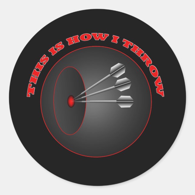 Sticker Rond Darts Comment je lance (Devant)