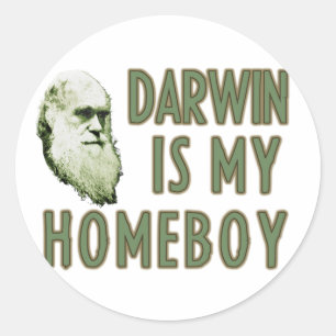 Sticker Rond Darwin est mon garçon
