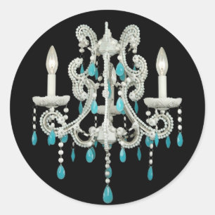 Sticker Rond Date de mariage d'autocollant du ~ 20 de lustre de