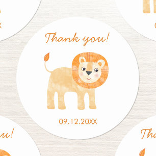 Sticker Rond Date de Merci du lion migre