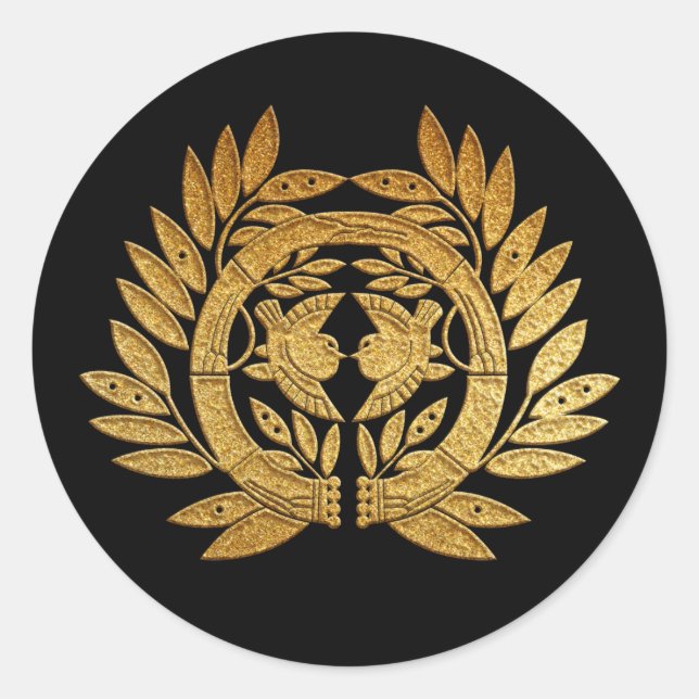 Sticker Rond Date Kamon Takeni Suzume en or (Devant)