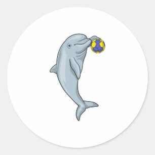 Sticker Rond Dauphin Handball joueur Handball Handball