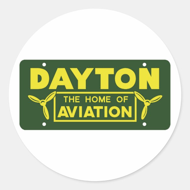 Sticker Rond Dayton Ohio (Devant)