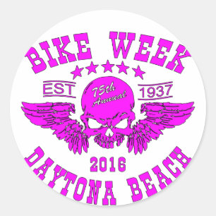 Sticker Rond Daytona Beach Bike Week 2016