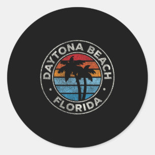 Sticker Rond Daytona Beach Floride Fl Vintage Graphisme les ann