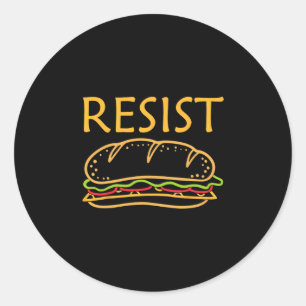 Sticker Rond Dc Sandwich Guy Résiste Lanceur De Sandwich Anti-g