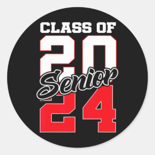 Sticker Rond De 2024 Senior 24 Shirt High School Graduation Gif