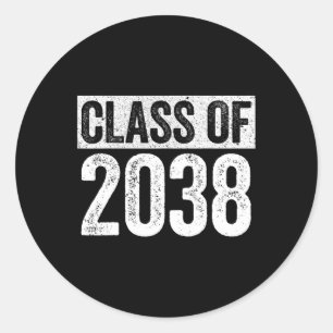 Sticker Rond De 2038 Senior 2038 Graduation