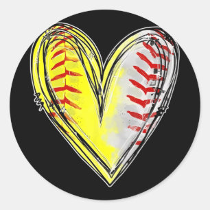 Sticker Rond De Baseball Softball Maman Mères Fête Femmes