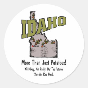 Sticker Rond ~ de devise de l'identification USA de l'Idaho