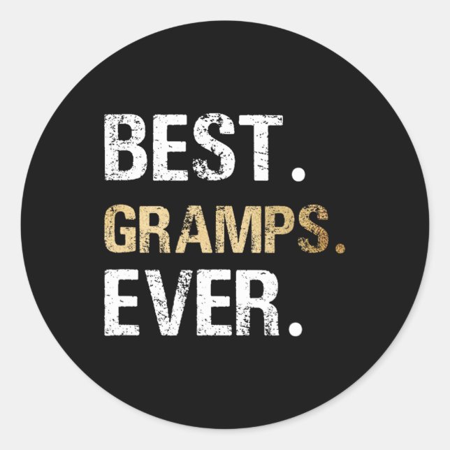Sticker Rond De Grandgirl Grandson Meilleurs Gramps jamais (Devant)
