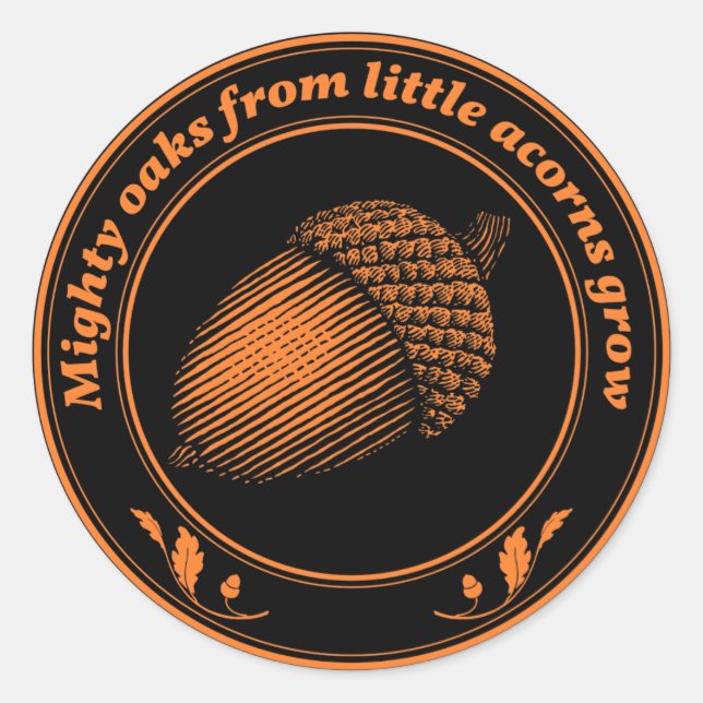 Sticker Rond De grands chênes de petites glaces poussent (Devant)