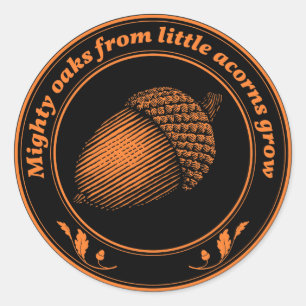 Sticker Rond De grands chênes de petites glaces poussent