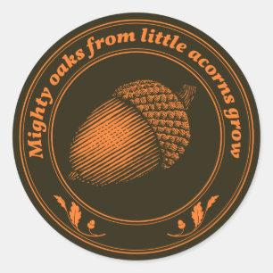 Sticker Rond De grands chênes de petites glaces poussent