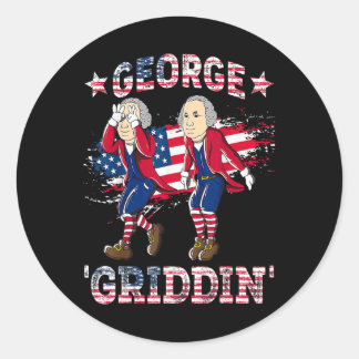 Sticker Rond De Juillet George Washington Griddy George Griddin