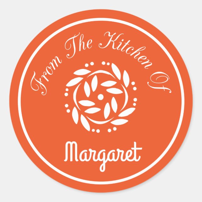 Sticker Rond De La Cuisine De (Devant)