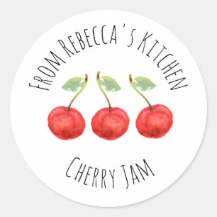 Sticker Rond De la cuisine de Cherry Jam Classique rond
