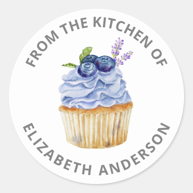 Sticker Rond De la cuisine de Cupcake Chef pâtisserie boulanger (Devant)