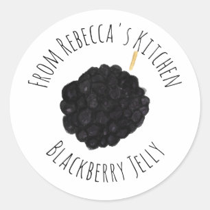 Sticker Rond De la cuisine de gelée de mûre sauvage Confiture