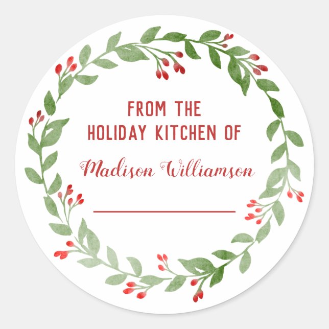 Sticker Rond De la cuisine de vacances Canning | Confiture mais (Devant)