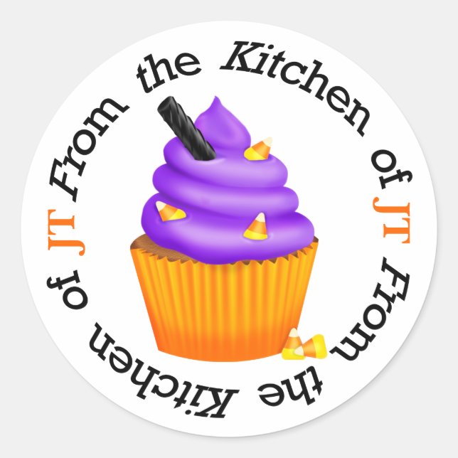 Sticker Rond De l'autocollant de cuisine Halloween (Devant)
