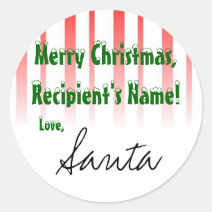 Sticker Rond De l'étiquette cadeau "Père Noël"