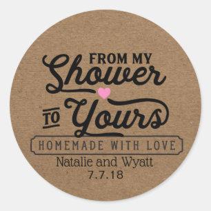 Sticker Rond De ma douche à ton papier d'art